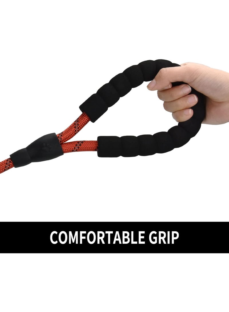 5 FT Reflective Dog Leash with Padded Handle - Tangle-Free Rope Leash with 360° Rotating Clip for Small to Large Dogs - Image 4